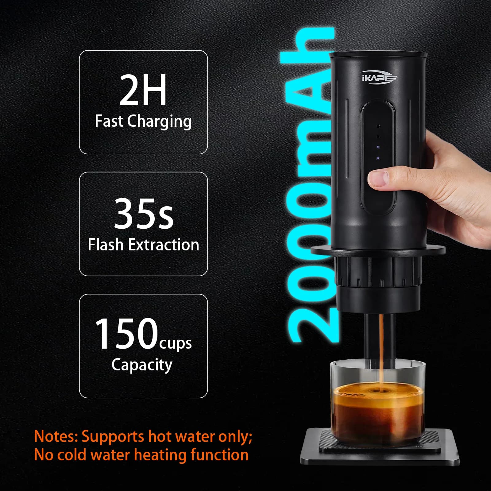 Φορητή χειροκίνητη καφετιέρα Capsule & Ground Coffee